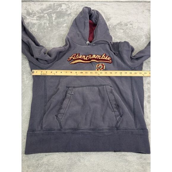 Vintage Y2K Abercrombie & Fitch Pullover Hoodie Men's Size Medium Blue - Picture 5 of 8